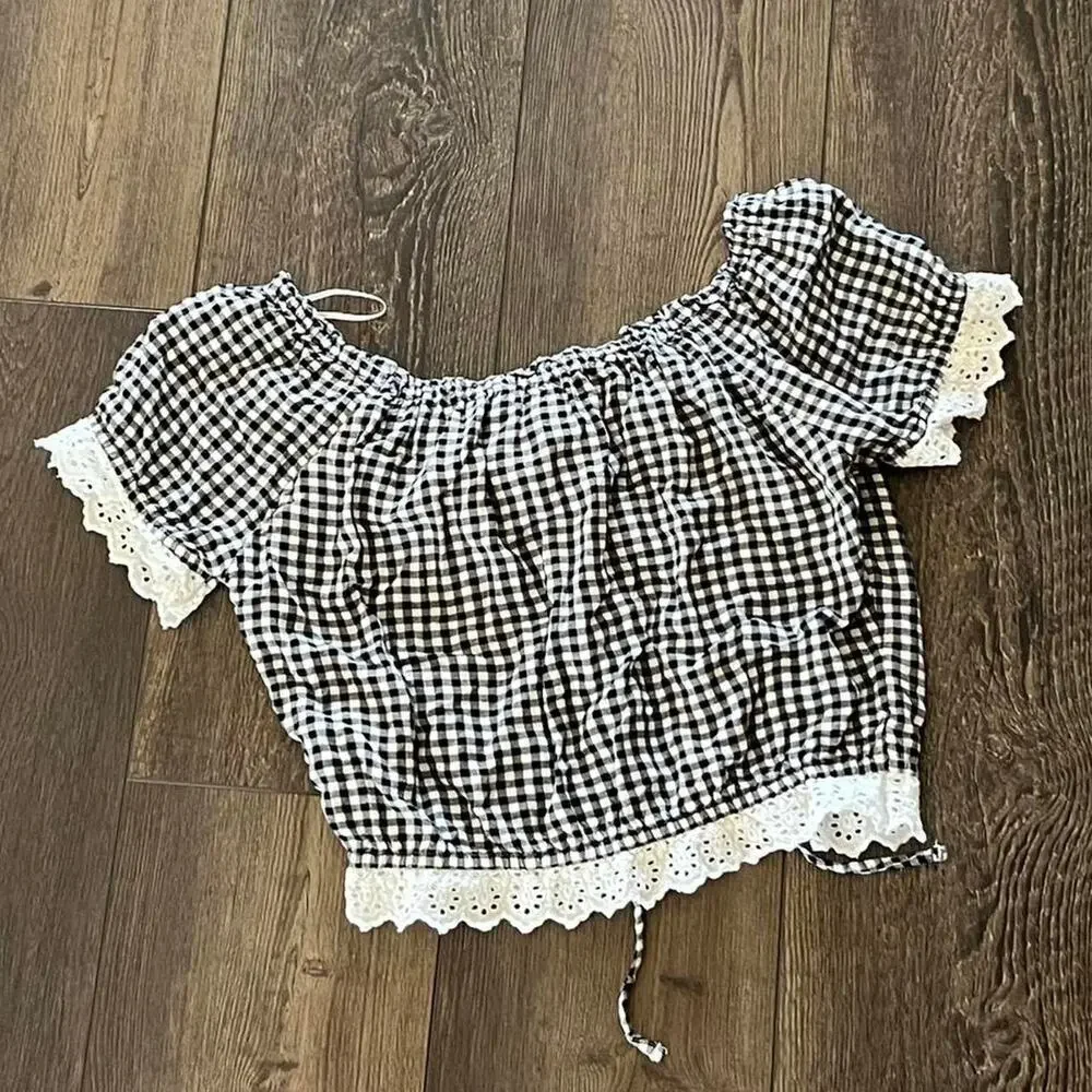 Hollister black white gingham - Picture 4 of 4